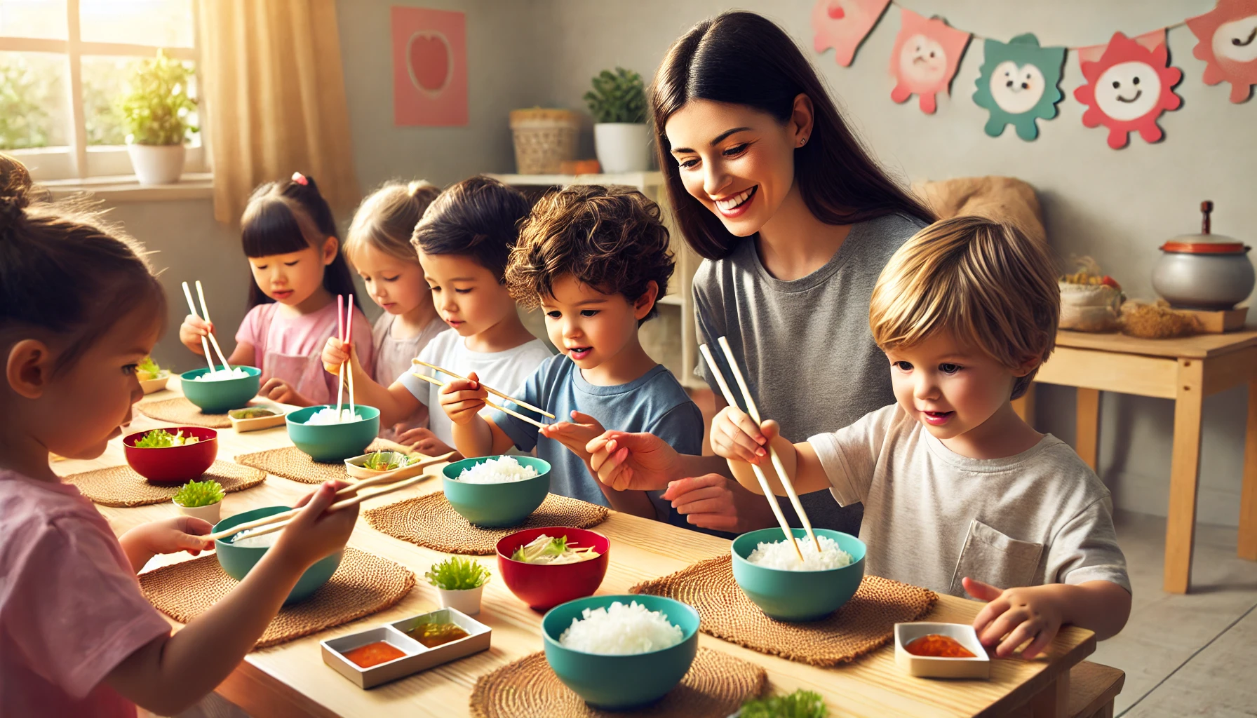 wie lernen kinder mit stäbchen zu essen